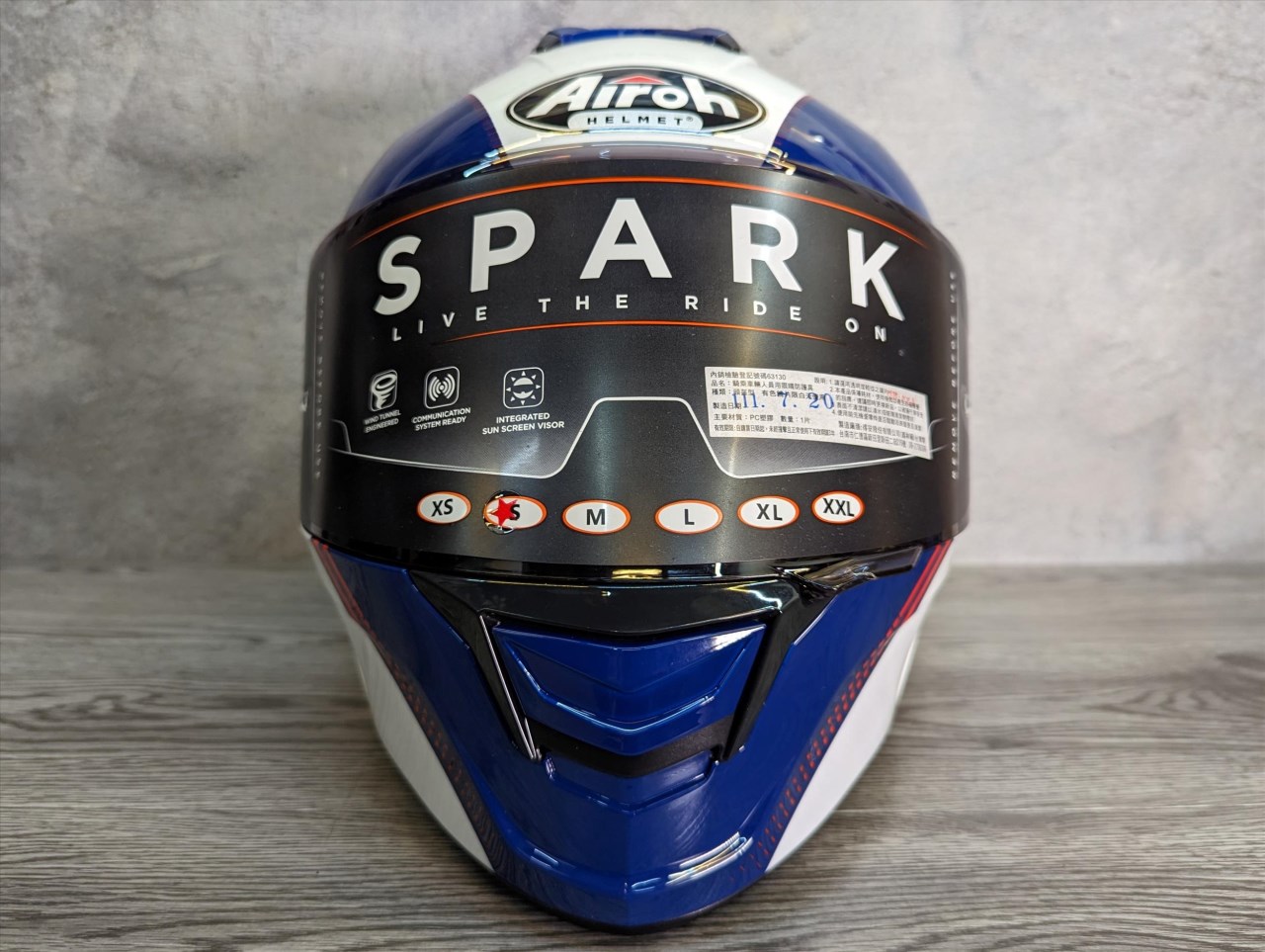 《遠古騎士》AIROH 義大利 SPARK #2 藍白 全罩帽 安全帽
