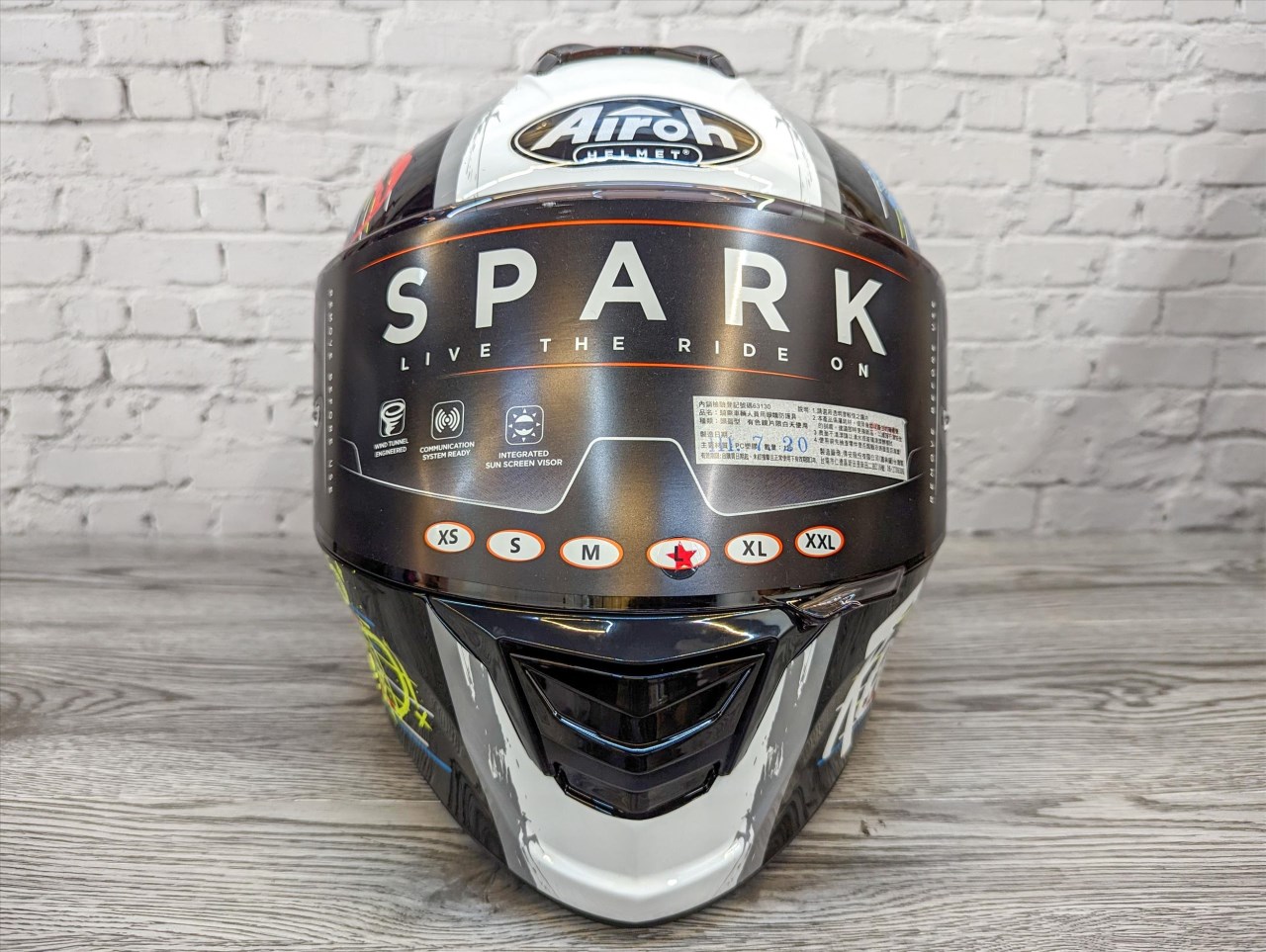 《遠古騎士》AIROH 義大利 SPARK #3 黑白 全罩帽 安全帽