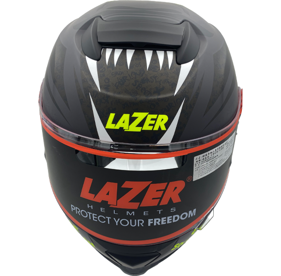 《遠古騎士》LAZER Rafale SR ONI 消光黑/灰 全罩安全帽 透氣 贈送大鴨尾亞版