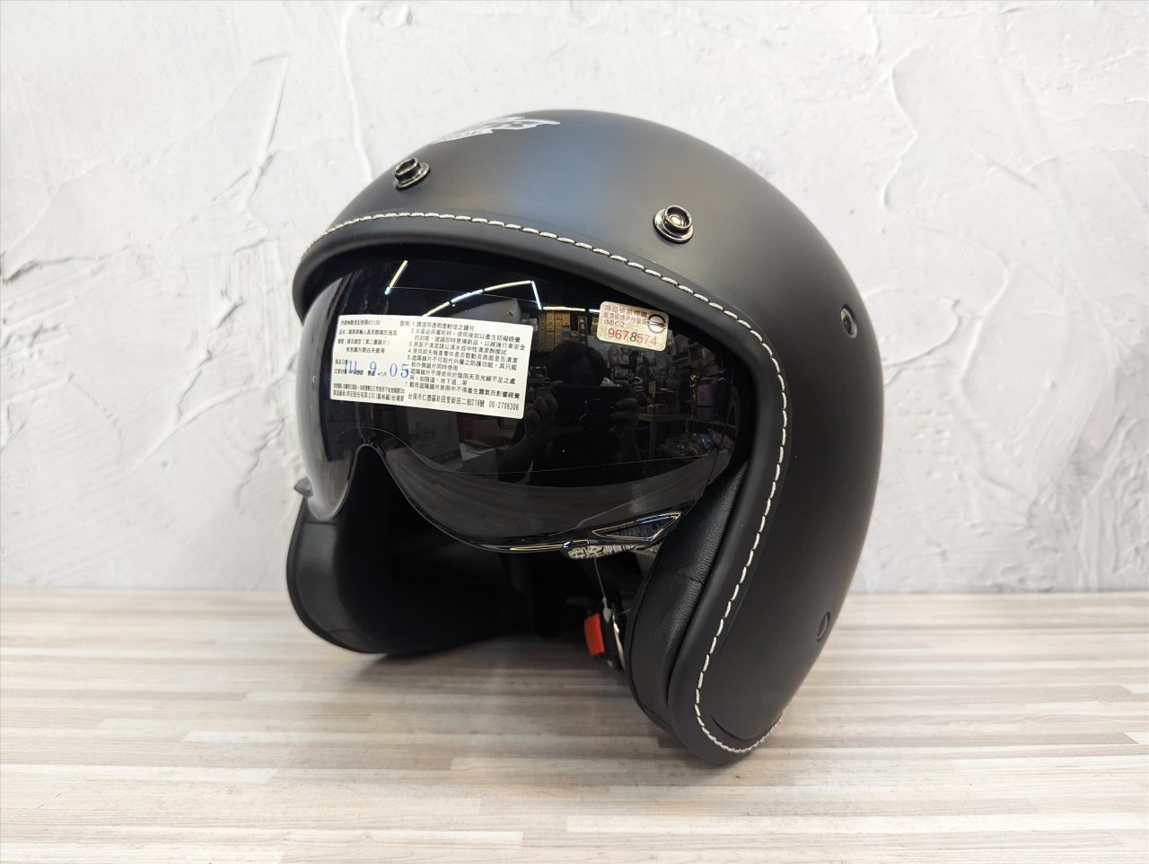 《遠古騎士》M2R MO-2 加大版 素色 消光黑 騎士 手工縫邊 復古帽內墨片安全帽