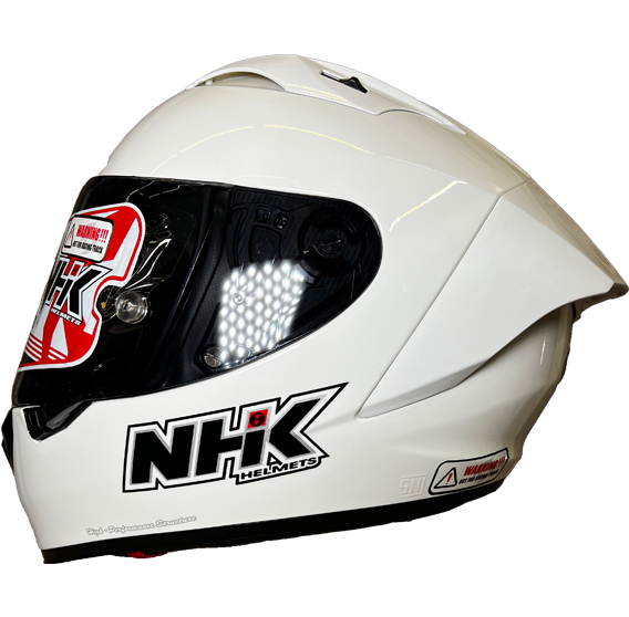 《遠古騎士》NHK GP-R Tech 素色 白色 選手帽 全罩式安全帽