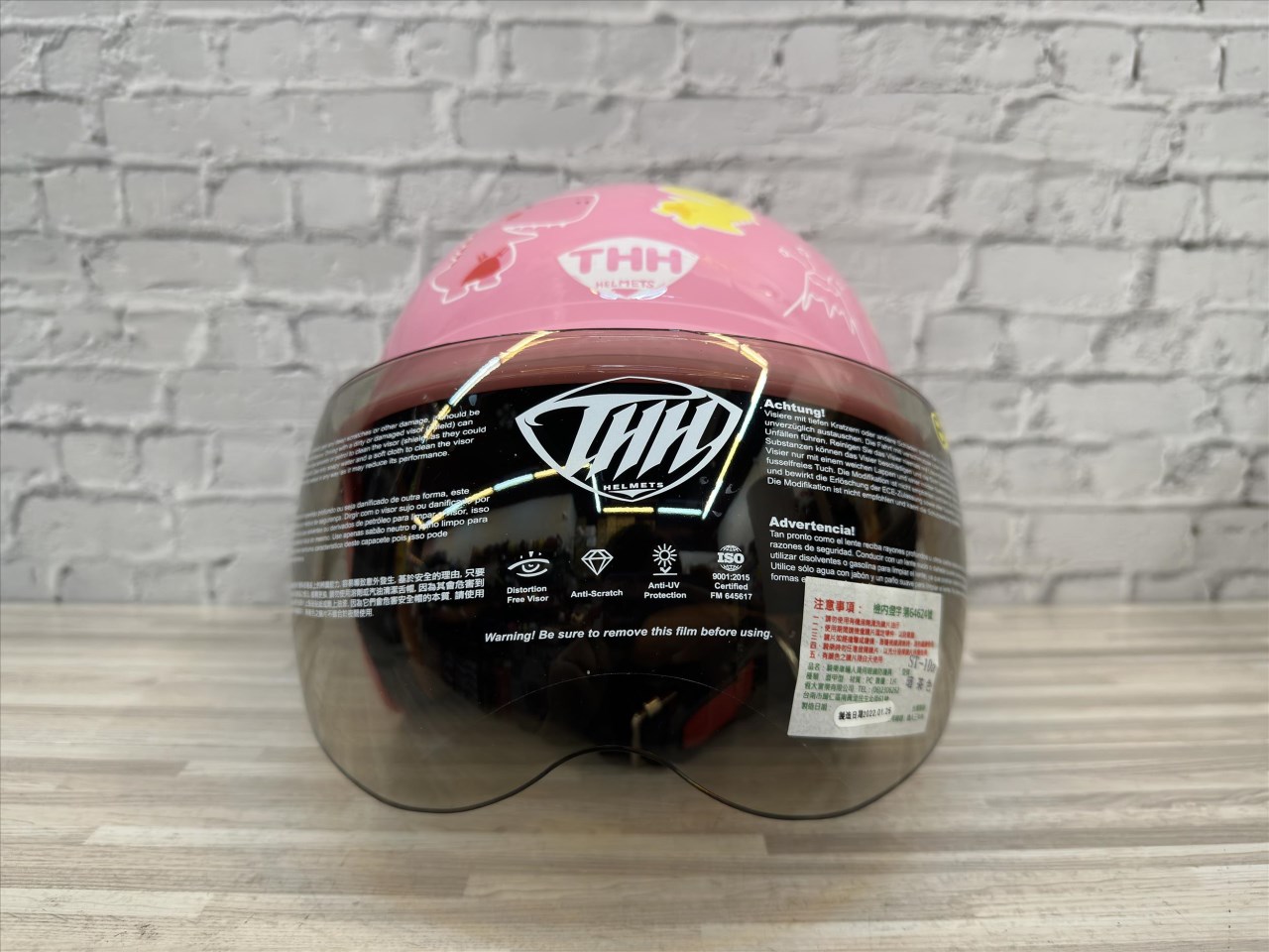 《遠古騎士》THH F-200Y 小恐龍 粉紅 童帽 小朋友安全帽 附抗UV鏡片兒童安全帽