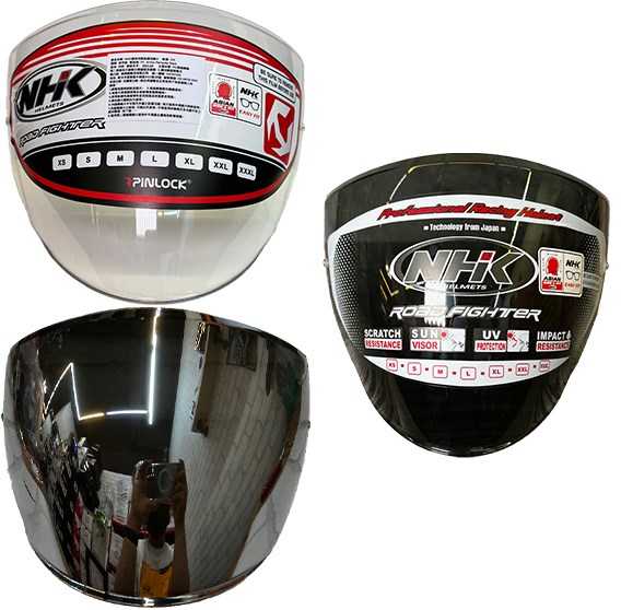 《遠古騎士》NHK R1 V1 R-1 透明 專用原廠長鏡片半罩 安全帽