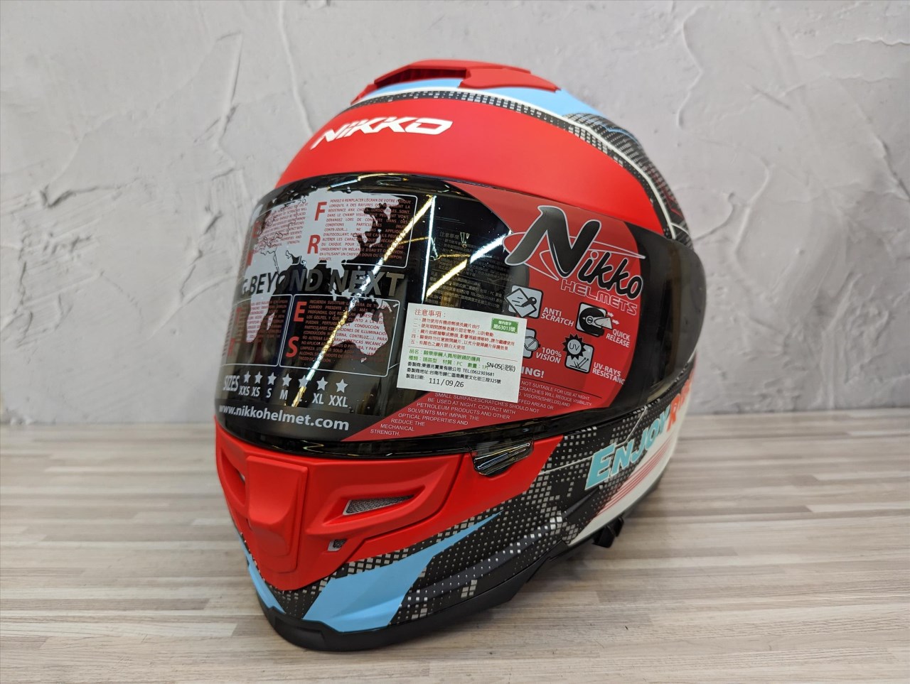 Nikko N-806 II 閃光煙硝_夜光BOOM 嗆椒炸彈 全罩 內鏡片 安全帽 第二代