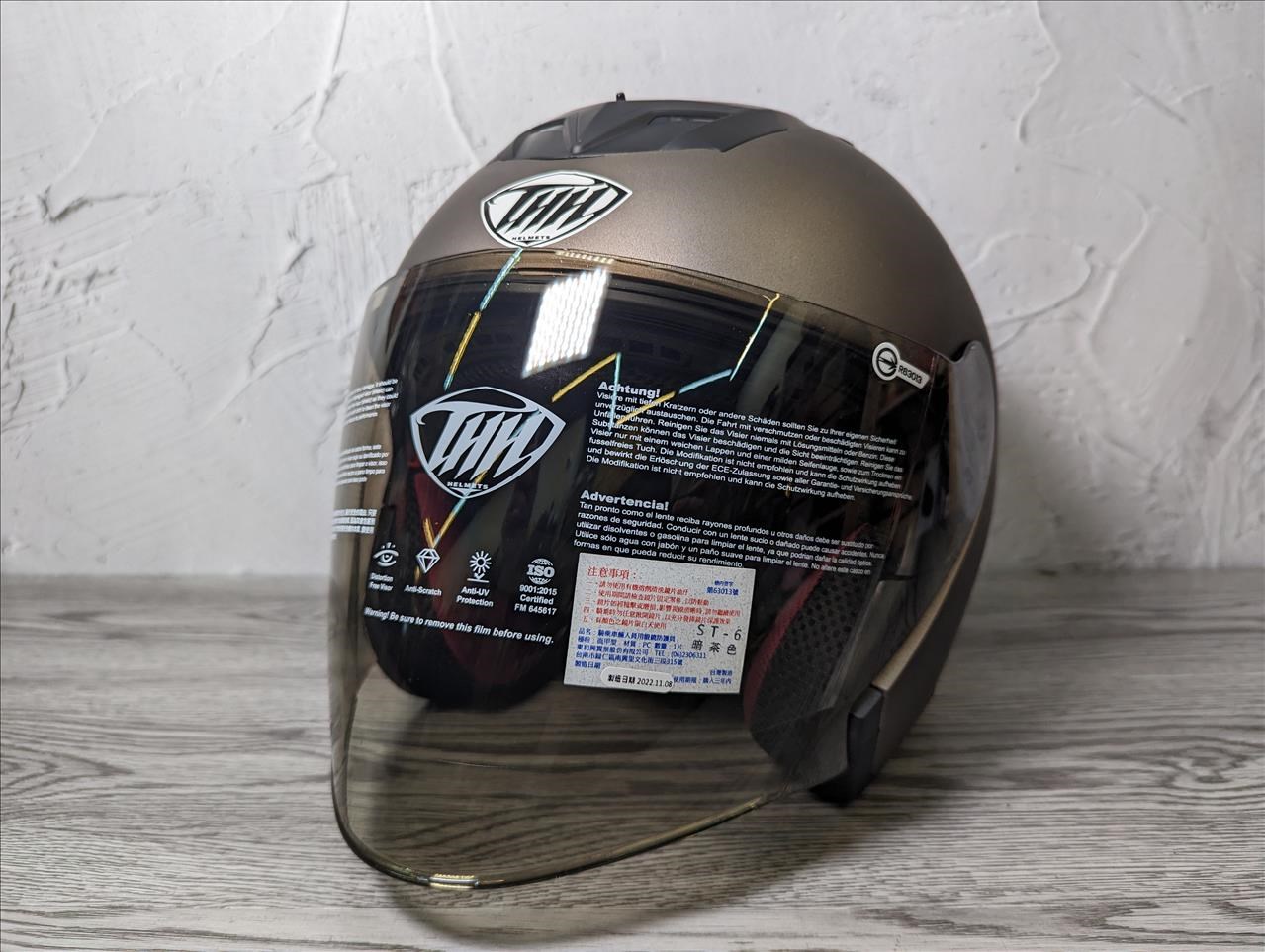 《遠古騎士》THH T386N 素色 平光黑銀灰 安全帽 內藏墨片內襯可拆洗