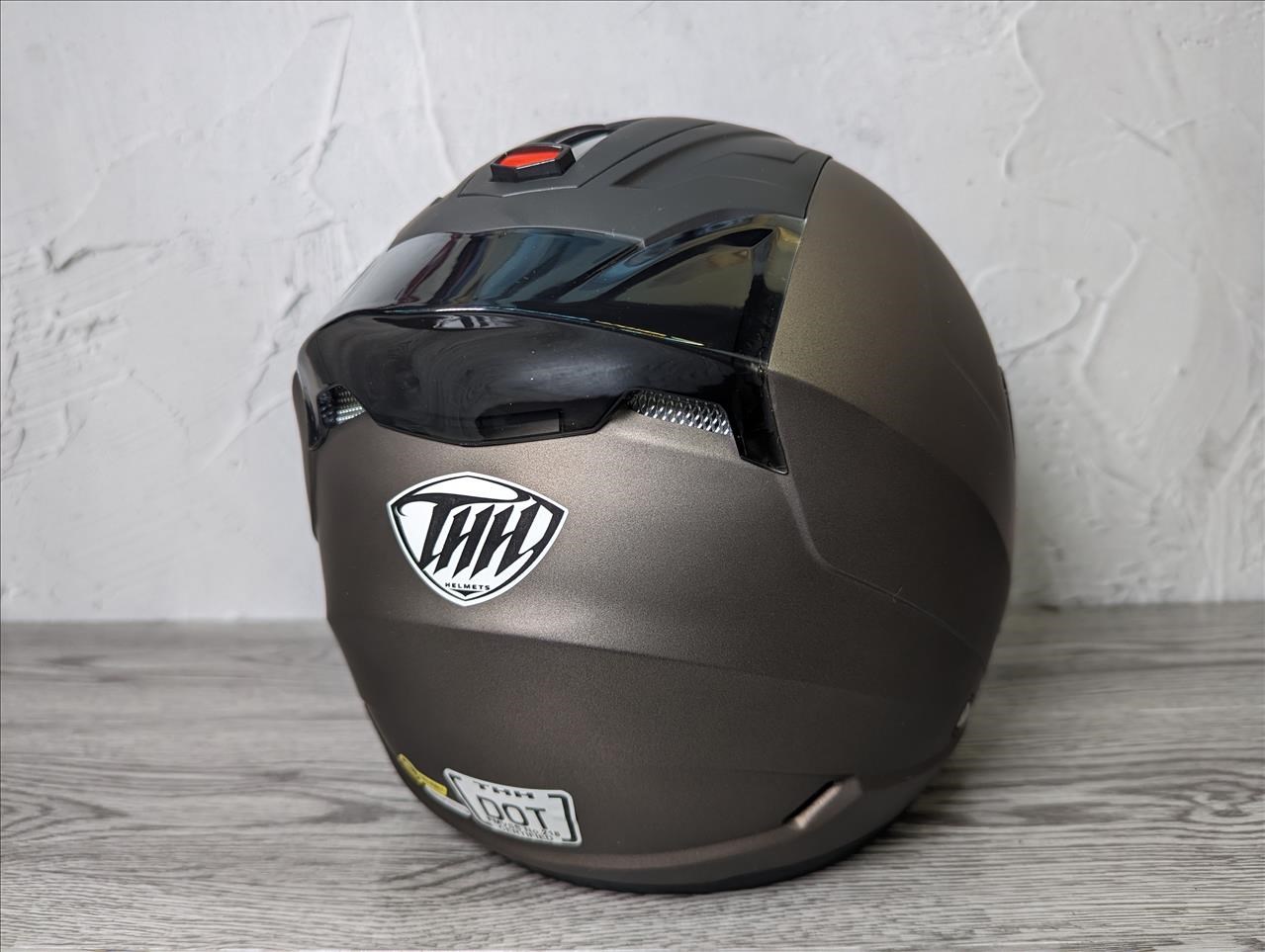 《遠古騎士》THH T386N 素色 平光黑銀灰 安全帽 內藏墨片內襯可拆洗