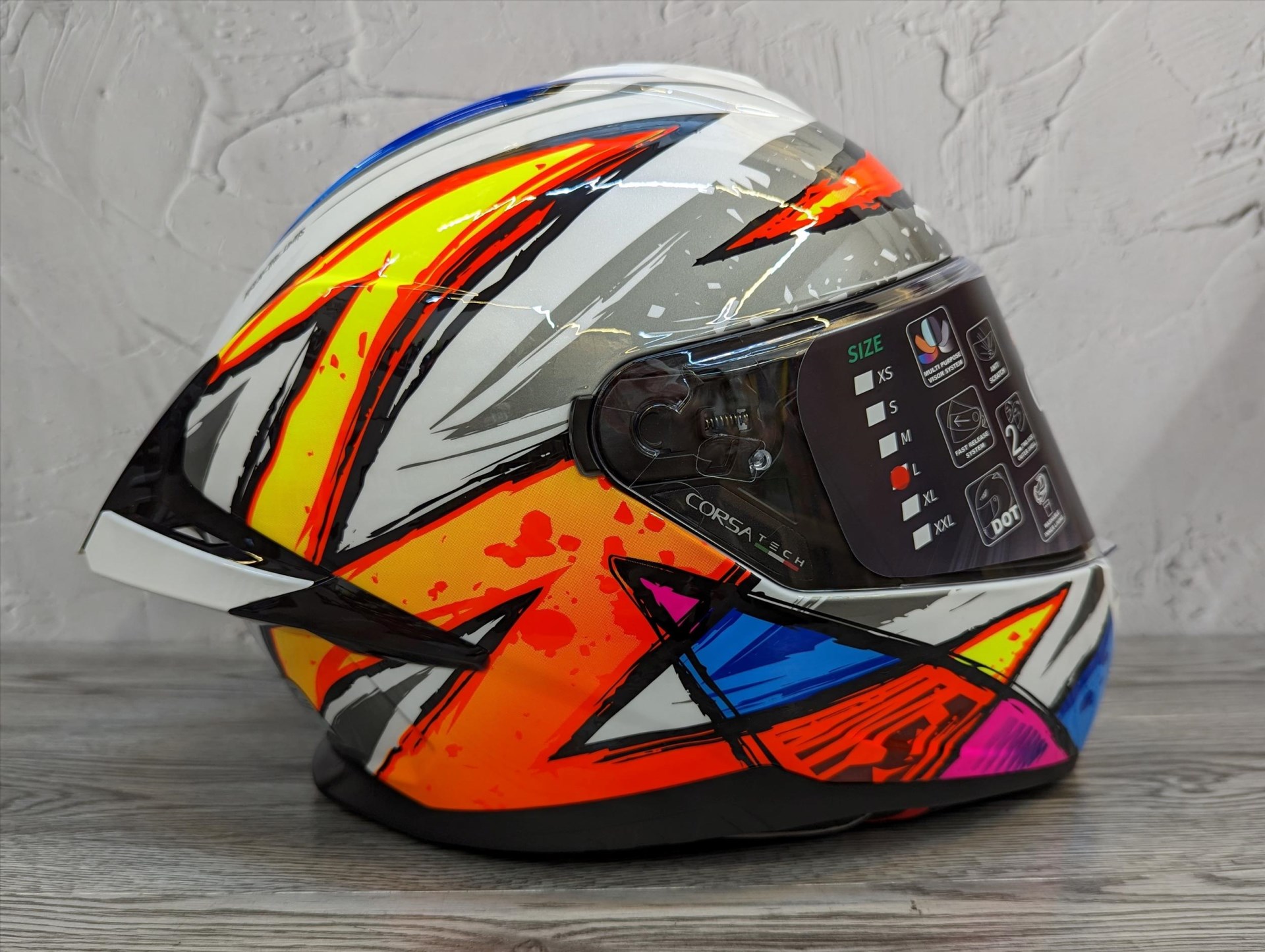 《遠古騎士》LUBRO CORSA TECH 衝刺黃 全罩 安全帽 雙D扣