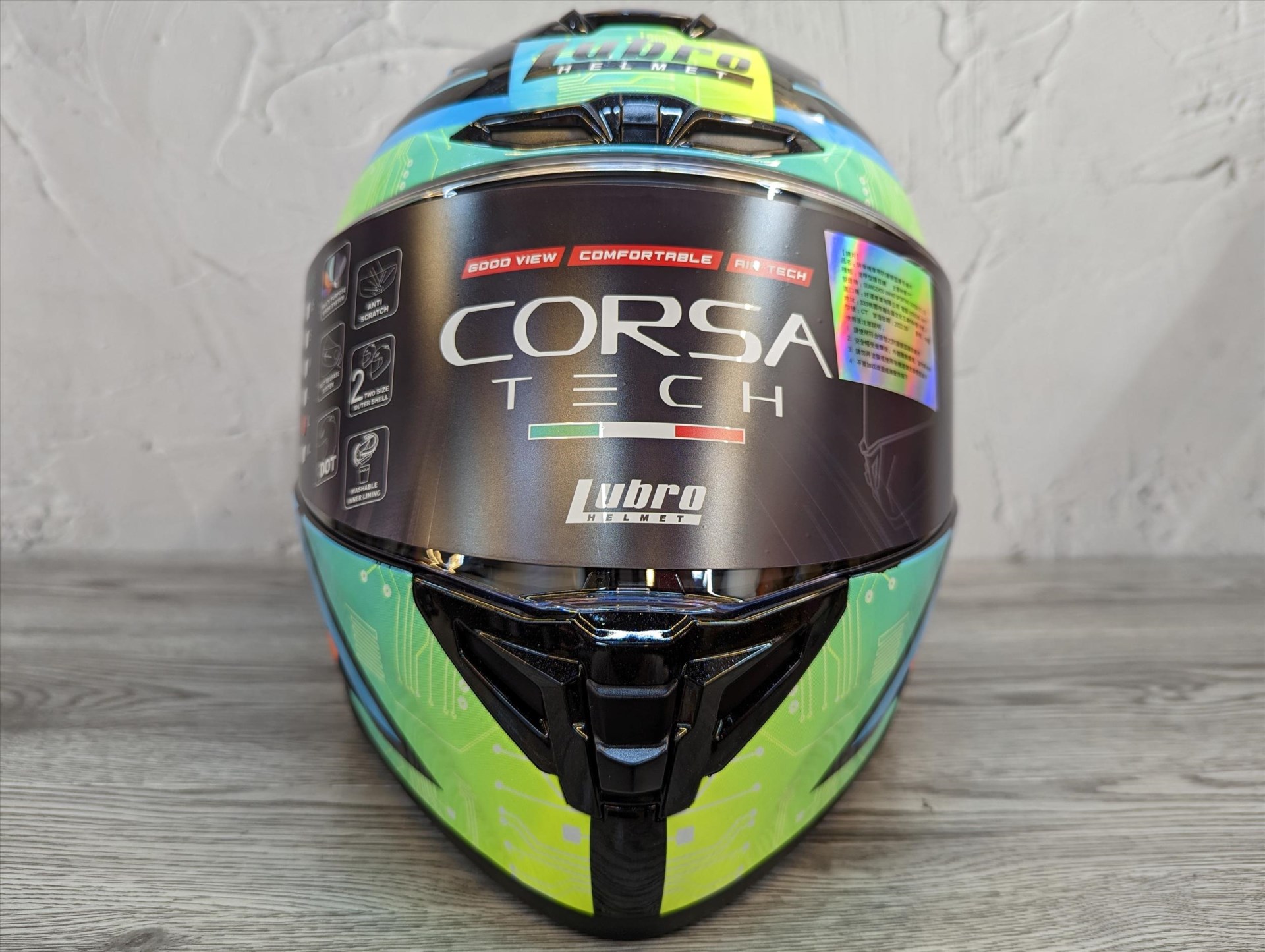 《遠古騎士》LUBRO CORSA TECH 新銳黃 全罩 安全帽 雙D扣