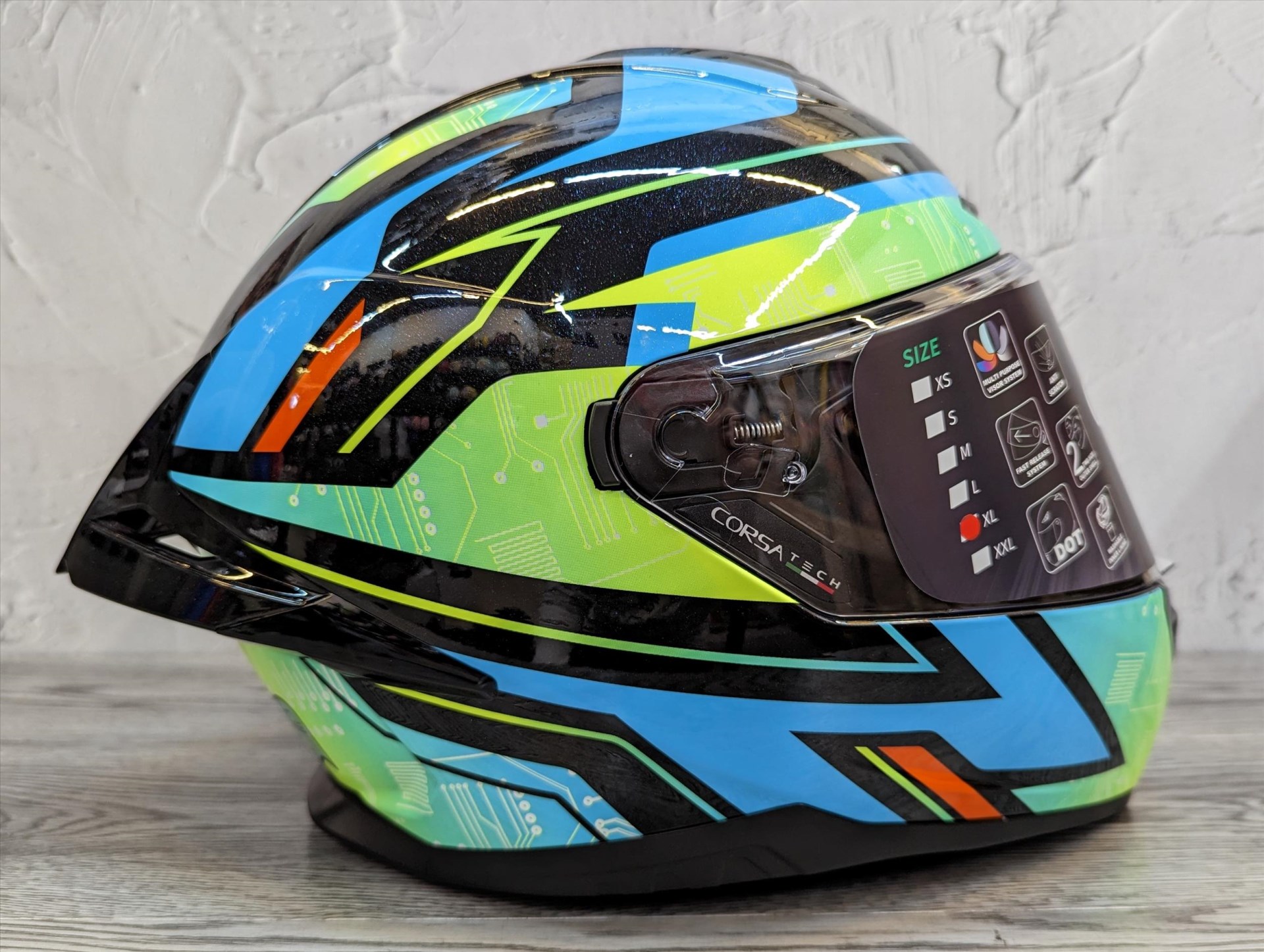 《遠古騎士》LUBRO CORSA TECH 新銳黃 全罩 安全帽 雙D扣