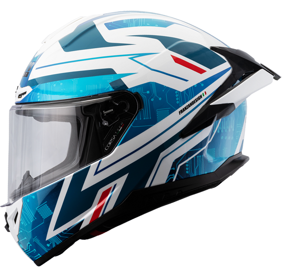 《遠古騎士》LUBRO CORSA TECH 新銳藍 全罩 安全帽 雙D扣