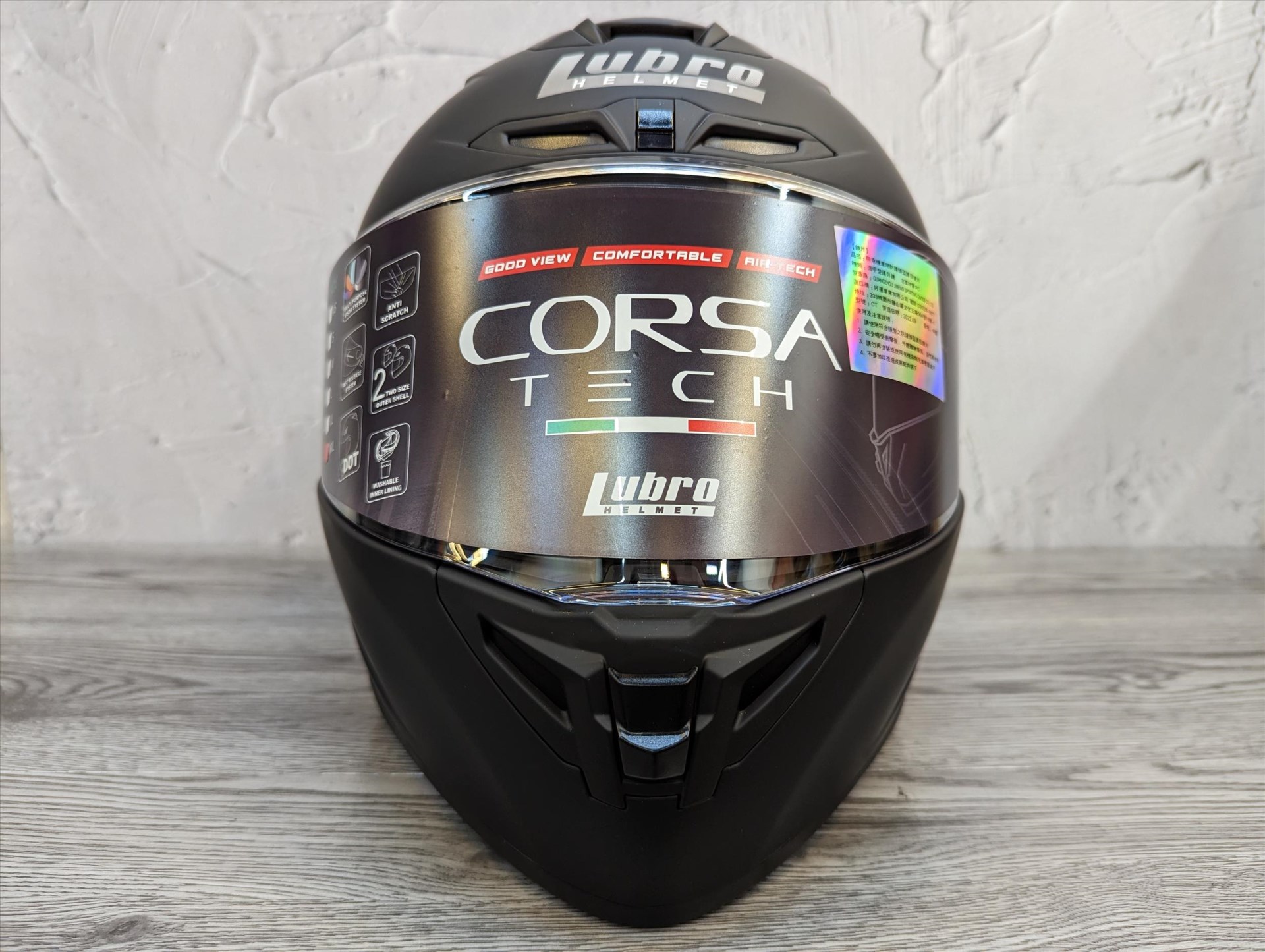 《遠古騎士》LUBRO CORSA TECH 素色 消光黑 全罩 安全帽 雙D扣