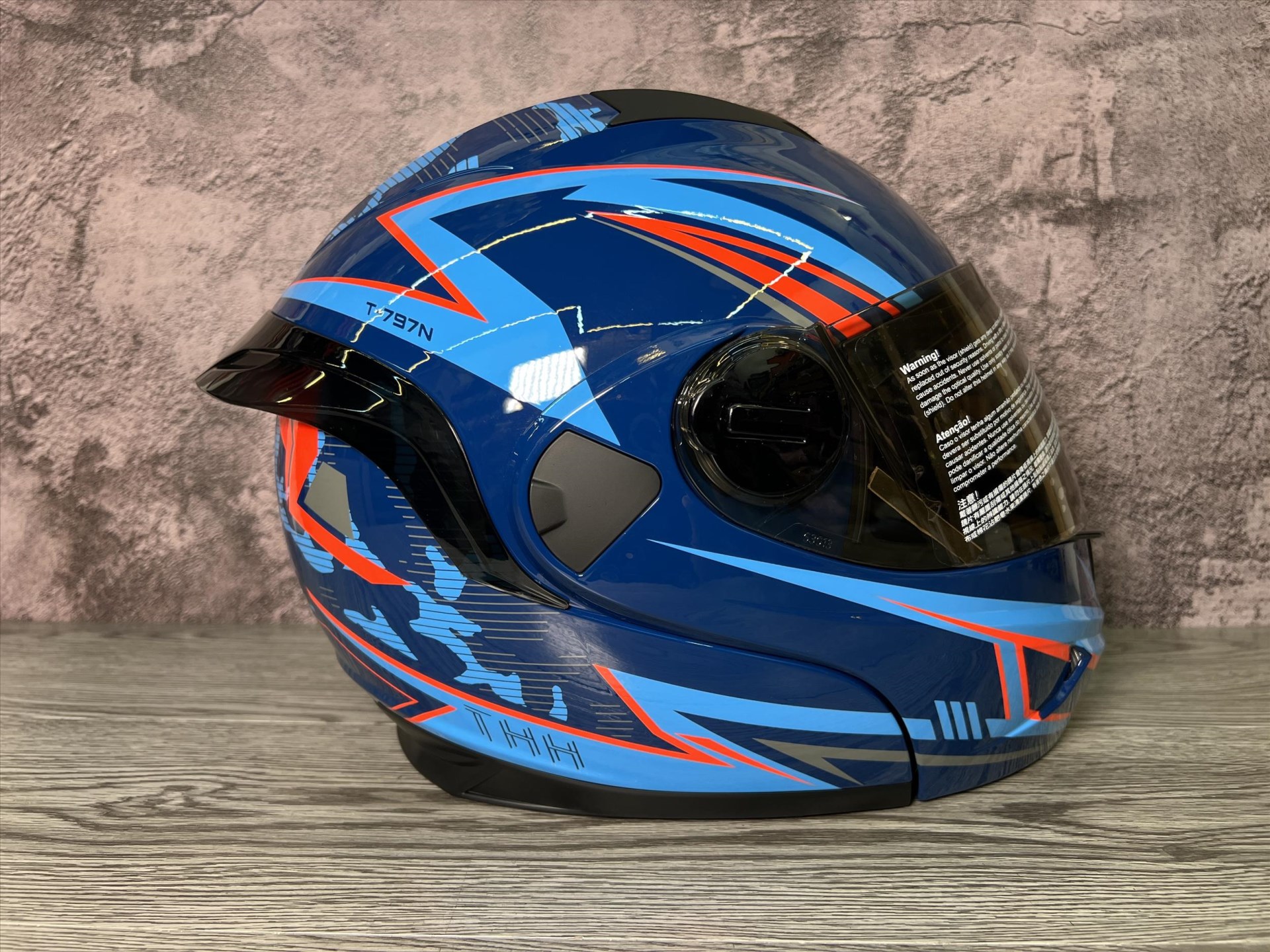 《遠古騎士》THH T-797N SPRINT衝刺 藍/藍紅 內墨鏡可樂帽 安全帽 全可拆