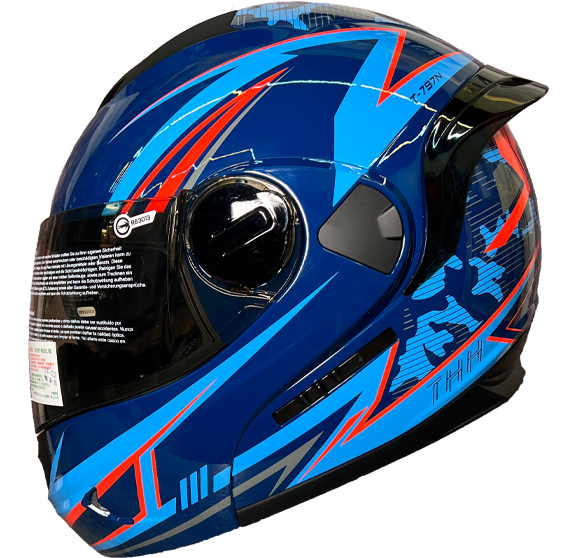 《遠古騎士》THH T-797N SPRINT衝刺 藍/藍紅 內墨鏡可樂帽 安全帽 全可拆