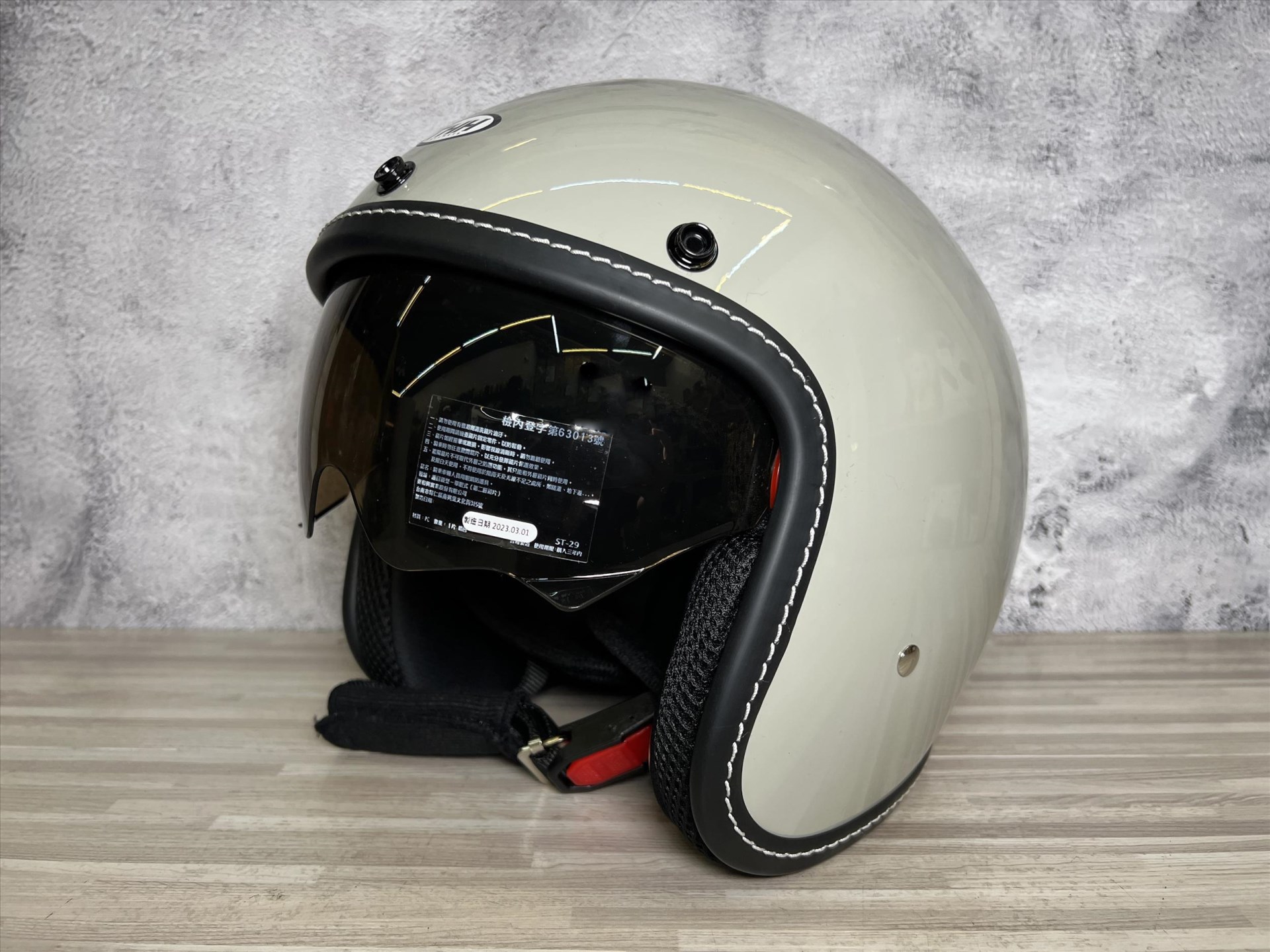 《遠古騎士》THH T-383A+ T383A 素色 極地灰 雙鏡片 內襯全可拆 復古帽安全帽