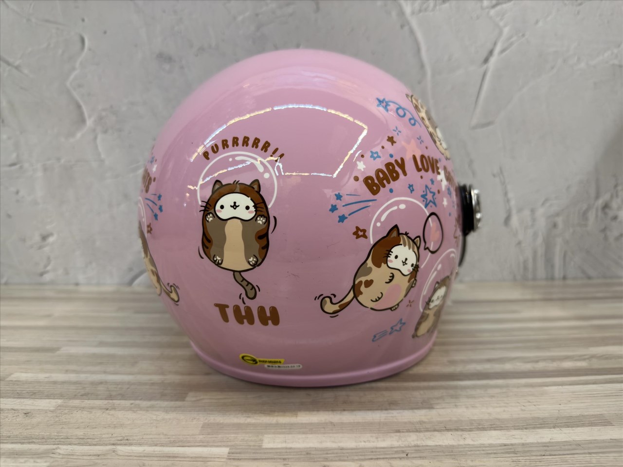 《遠古騎士》THH F-200Y 太空喵 粉紫 童帽 小朋友安全帽 附抗UV鏡片兒童安全帽