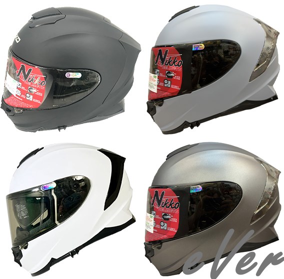 《遠古騎士》Nikko N-806II 純粹極簡 素色 亮面珍珠白 全罩 內鏡片 安全帽