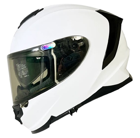 《遠古騎士》Nikko N-806II 純粹極簡 素色 亮面珍珠白 全罩 內鏡片 安全帽