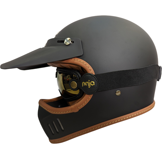 《遠古騎士》華泰 K-866 山車帽 全罩復古帽 越野帽 風鏡 安全帽