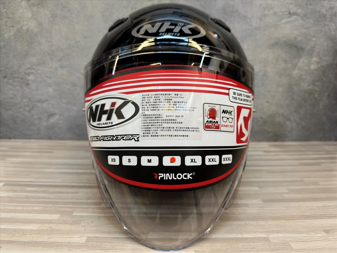 《遠古騎士》NHK S1 GP PRO 素色 亮黑 內藏墨片半罩式安全帽