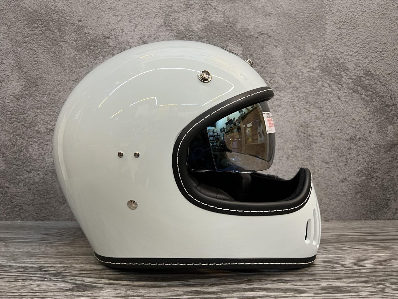 《遠古騎士》GP-5 728 復古山車帽 白色 復古全罩 安全帽 MTS 內鏡片
