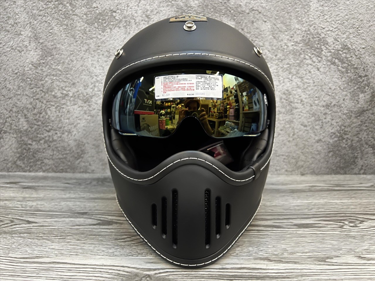 《遠古騎士》GP-5 728 復古山車帽 消光黑 復古全罩 安全帽 MTS 內鏡片