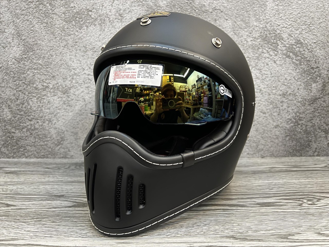 《遠古騎士》GP-5 728 復古山車帽 消光黑 復古全罩 安全帽 MTS 內鏡片