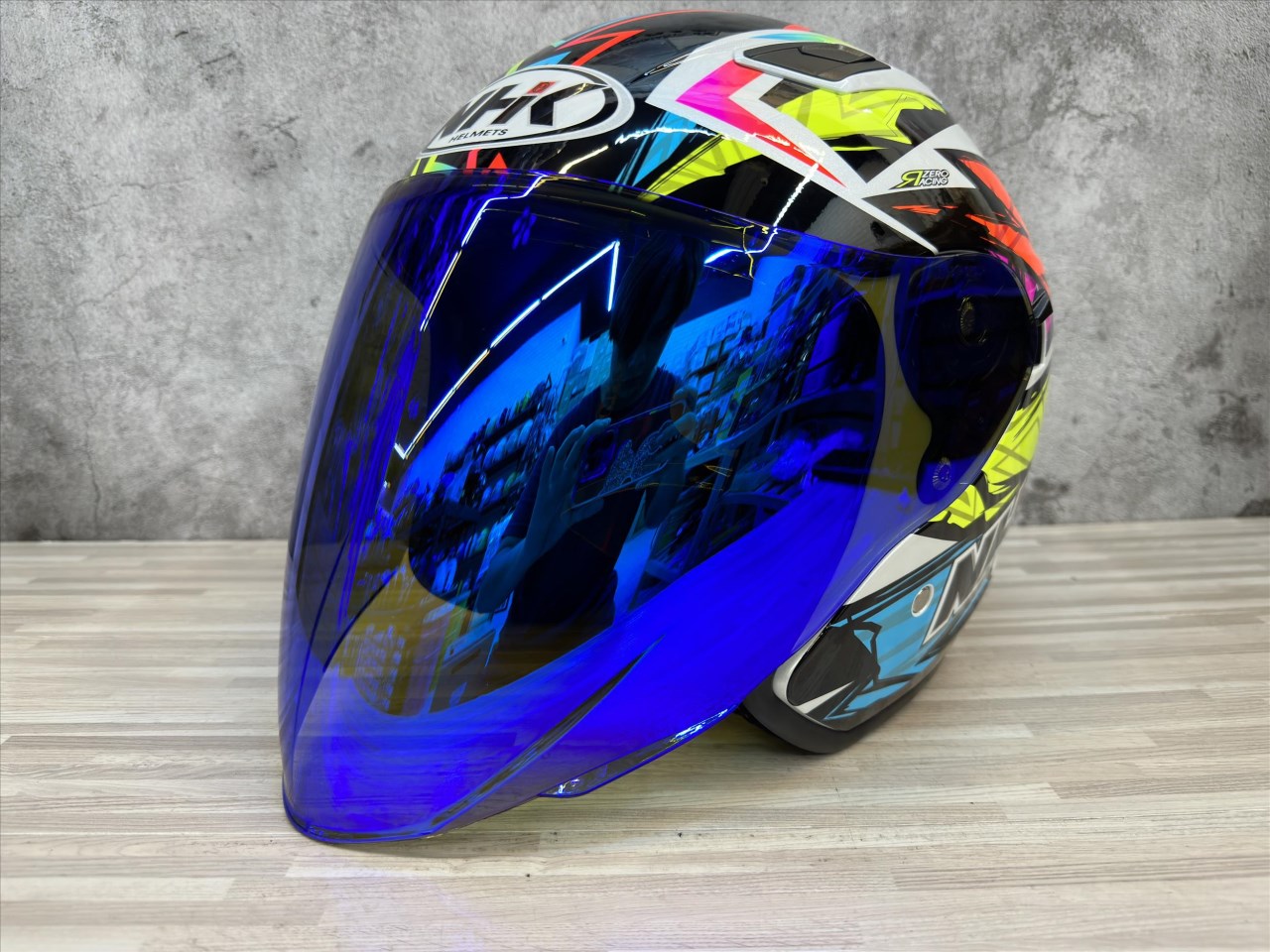 《遠古騎士》NHK S1 GP PRO 多層膜原廠 電鍍藍 長鏡片 專用鏡片 半罩安全帽