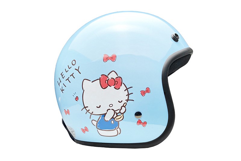 《遠古騎士》EVO CA310M 日常KITTY 藍色 安全帽 半罩式 中帽體 復古帽