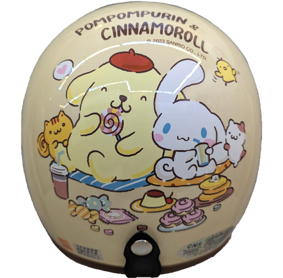 《遠古騎士》EVO CA310M 布丁狗&大耳狗 象牙白 安全帽 半罩式 中帽體 復古帽