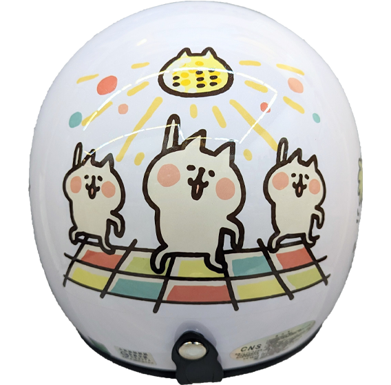 《遠古騎士》EVO CA310M NE_NE貓 白色 安全帽 半罩式 中帽體 復古帽