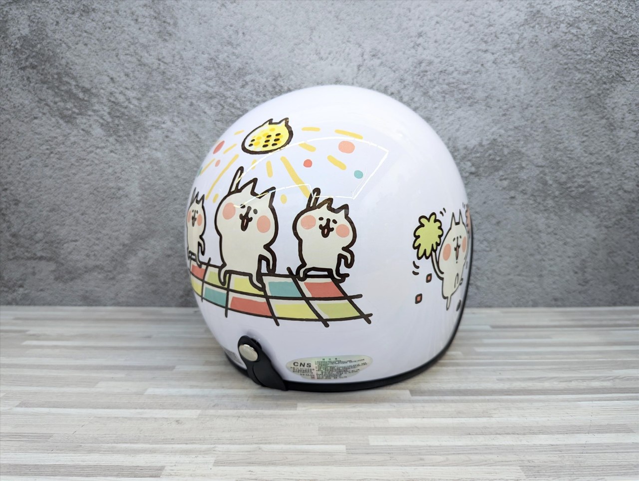 《遠古騎士》EVO CA310M NE_NE貓 白色 安全帽 半罩式 中帽體 復古帽