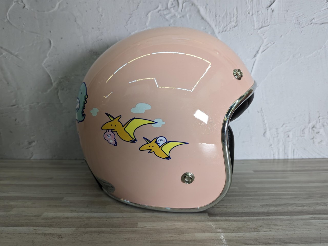 《遠古騎士》EVO CA310M 精裝版 恐龍卡拉 橘粉 半罩 安全帽 中帽體 復古帽