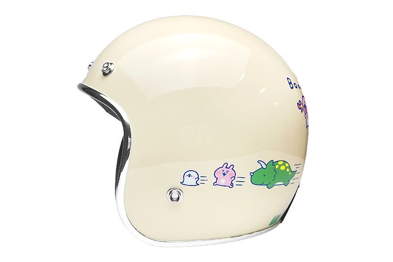 《遠古騎士》EVO CA310M 精裝版 恐龍卡拉 象牙白 半罩 安全帽 中帽體 復古帽