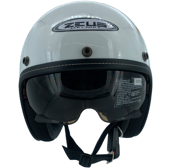 《遠古騎士》瑞獅 ZEUS ZS-388A 388A 素色 白色 復古帽 半罩 安全帽 超輕量化 內襯全可拆 內鏡片