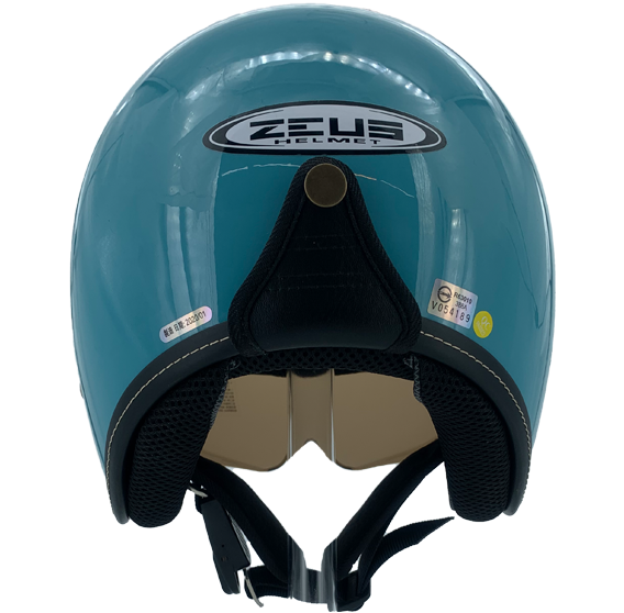 《遠古騎士》瑞獅 ZEUS ZS-388A 388A 素色 淺藍灰 復古帽 半罩 安全帽 超輕量化 內襯全可拆 內鏡片