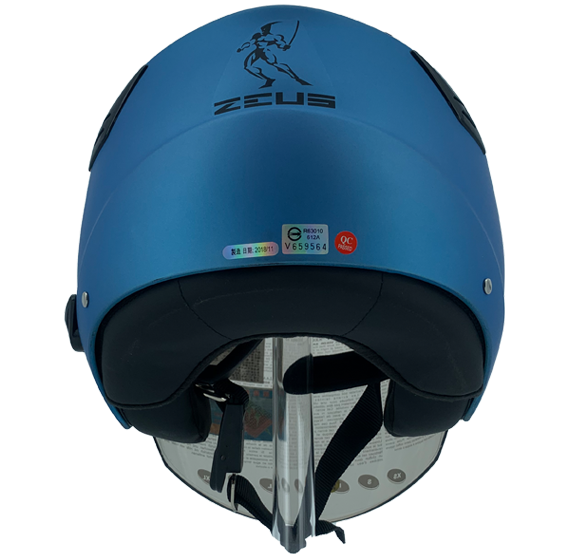 《遠古騎士》瑞獅 ZEUS 612A 素色 消光藍 半罩安全帽 內襯全可拆 ZS612-A