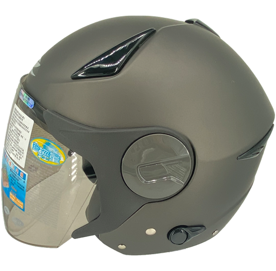 《遠古騎士》瑞獅 ZEUS 612A 素色 消光黑銀 半罩安全帽 內襯全可拆 ZS612-A