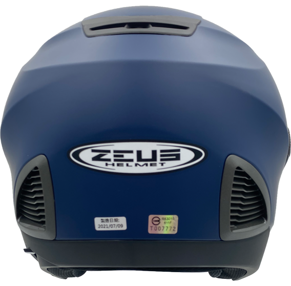 《遠古騎士》瑞獅 ZEUS 611F 素 啞光藍 加大款 安全帽 半罩式 全可拆洗 ZS-611F