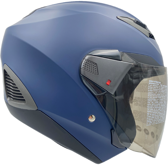 《遠古騎士》瑞獅 ZEUS 611F 素 啞光藍 加大款 安全帽 半罩式 全可拆洗 ZS-611F