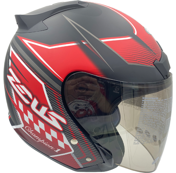 《遠古騎士》瑞獅 ZEUS 609 I18 消光黑/紅 安全帽 半罩式安全帽 全可拆洗 ZS-609