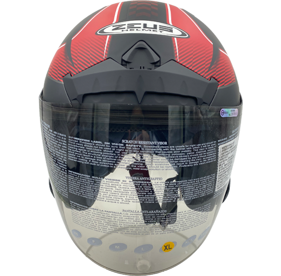 《遠古騎士》瑞獅 ZEUS 609 I18 消光黑/紅 安全帽 半罩式安全帽 全可拆洗 ZS-609