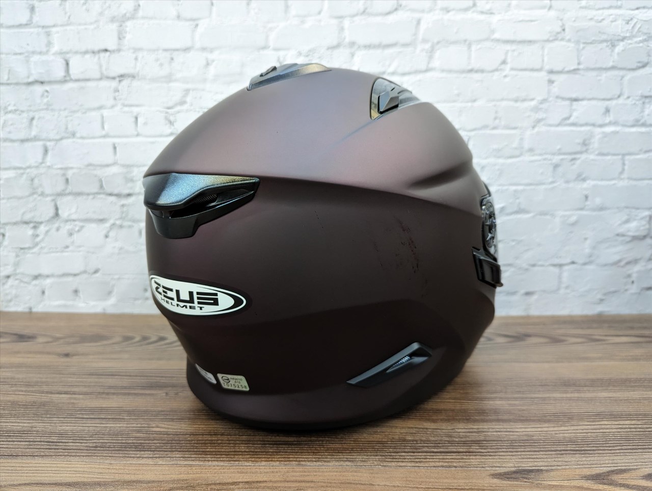 《遠古騎士》瑞獅 ZEUS 613B 素色 平光酒紅 半罩安全帽 內襯全可拆 雙鏡片