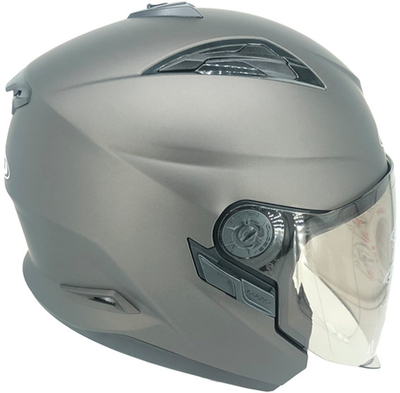 《遠古騎士》瑞獅 ZEUS 613B 素色 平光黑銀 半罩安全帽 內襯全可拆 雙鏡片