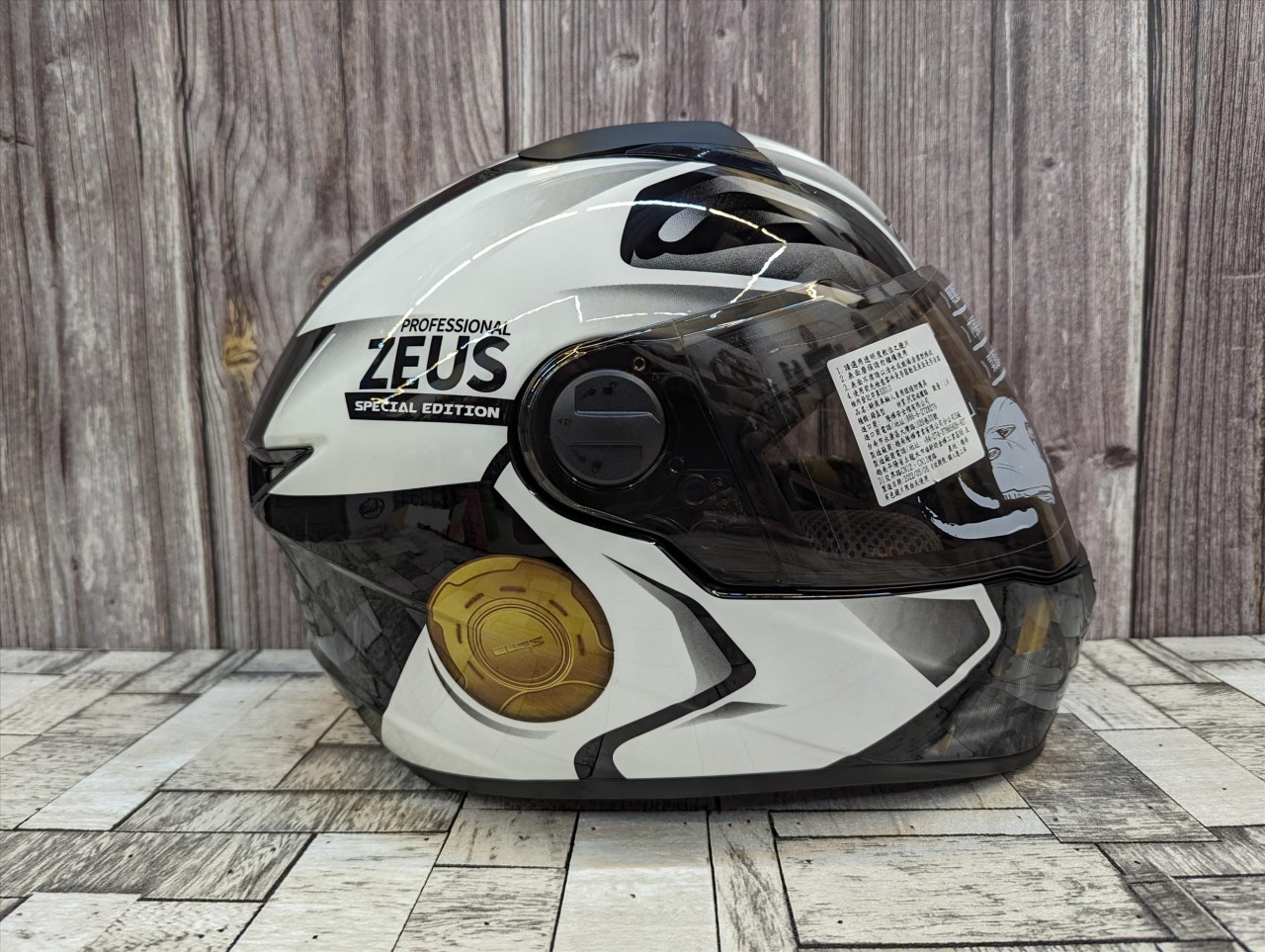 《遠古騎士》瑞獅 ZEUS 811 AL39 黑白 全罩安全帽 內襯全可拆