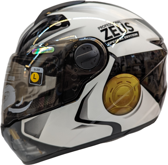 《遠古騎士》瑞獅 ZEUS 811 AL39 黑白 全罩安全帽 內襯全可拆