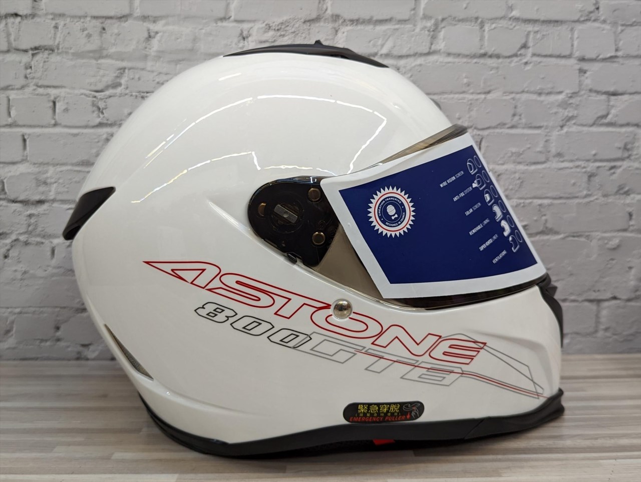 《遠古騎士》ASTONE GTB800 AO12 白色 雙鏡片 雙D扣 全罩安全帽
