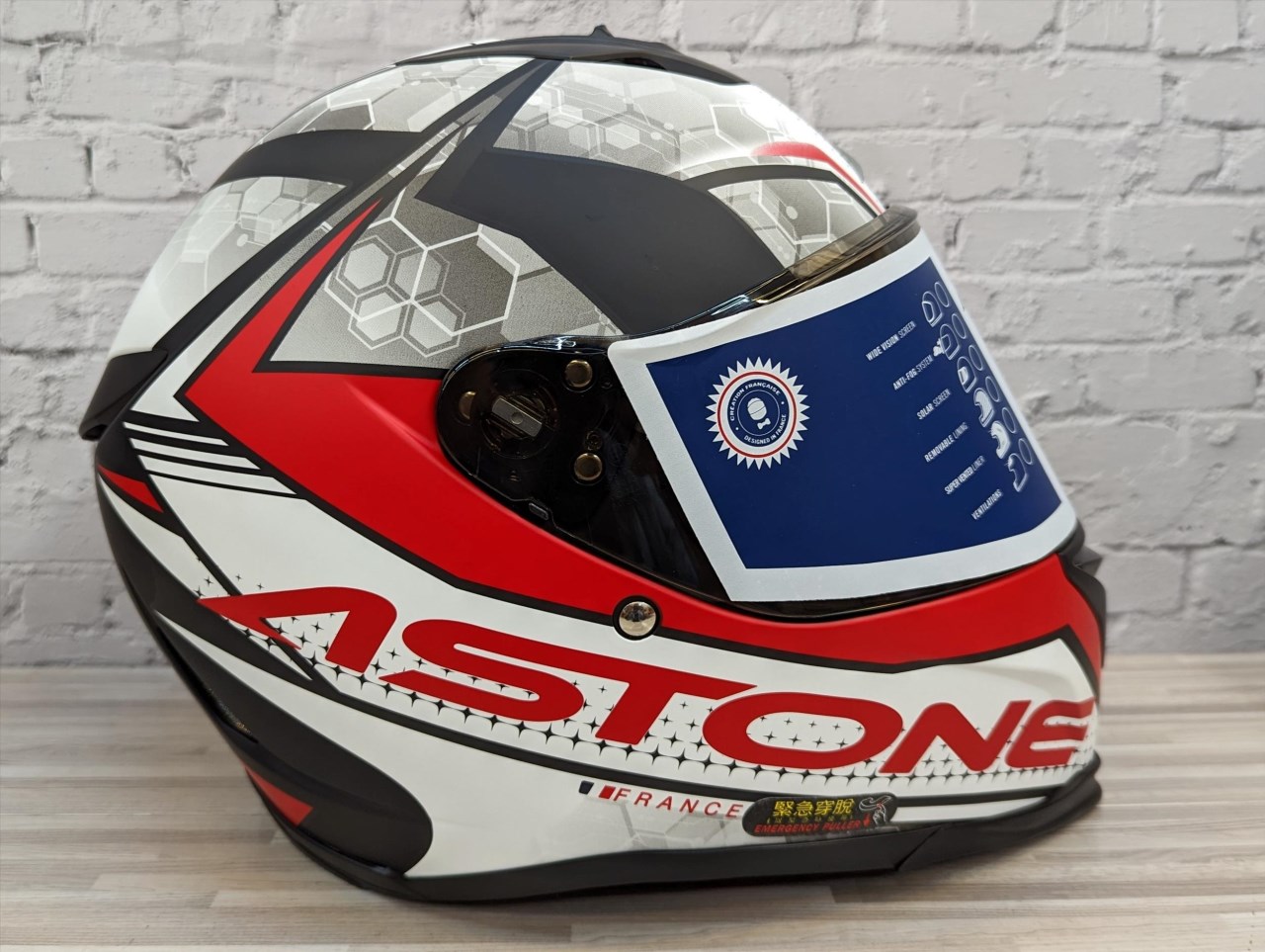 《遠古騎士》ASTONE GTB800 AO11 平光黑紅 雙鏡片 雙D扣 全罩安全帽