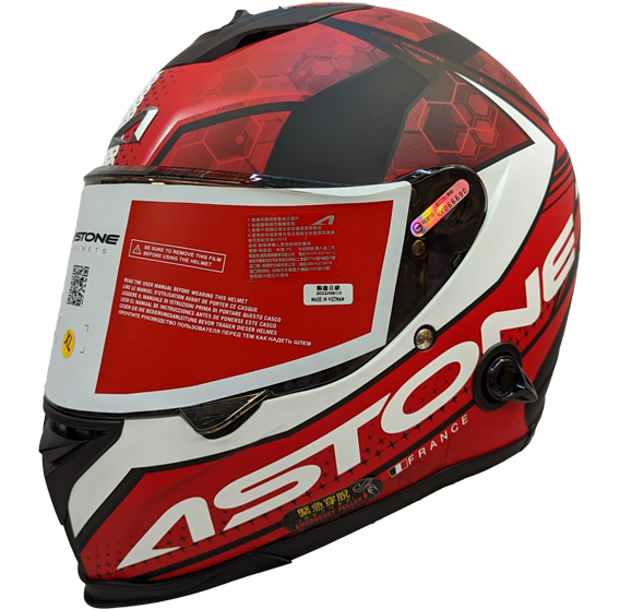 《遠古騎士》ASTONE GTB800 AO11 平光黑紅 雙鏡片 雙D扣 全罩安全帽