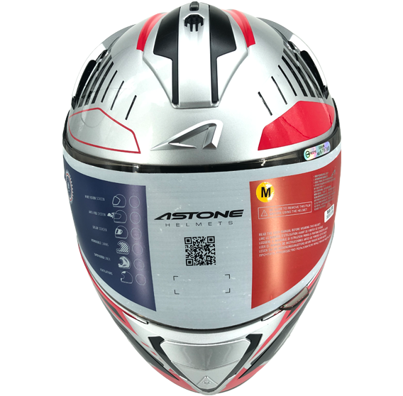 《遠古騎士》ASTONE GTB 600 II71 銀紅 全罩 安全帽 內墨片
