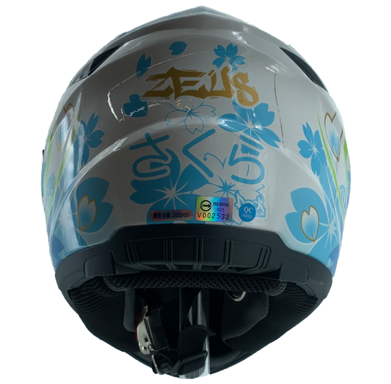 《遠古騎士》瑞獅 ZEUS 821 BH3 亮面白藍 全罩安全帽 輕量 小帽殼